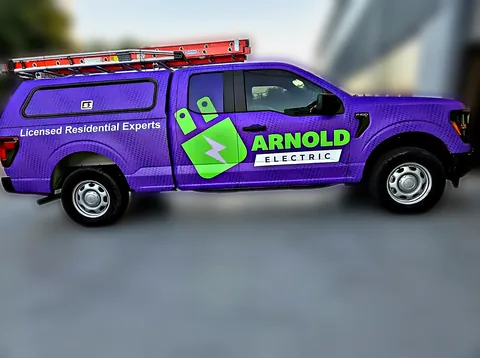 Arnold Electric service truck wrap by Chicago Fleet Wraps