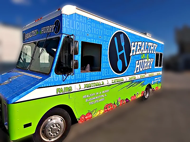 Food service vehicle wrap for Healthy in a Hurry by Chicago Fleet Wraps