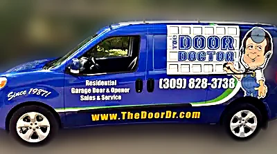 The Door Doctor compact service van wrap by Chicago Fleet Wraps