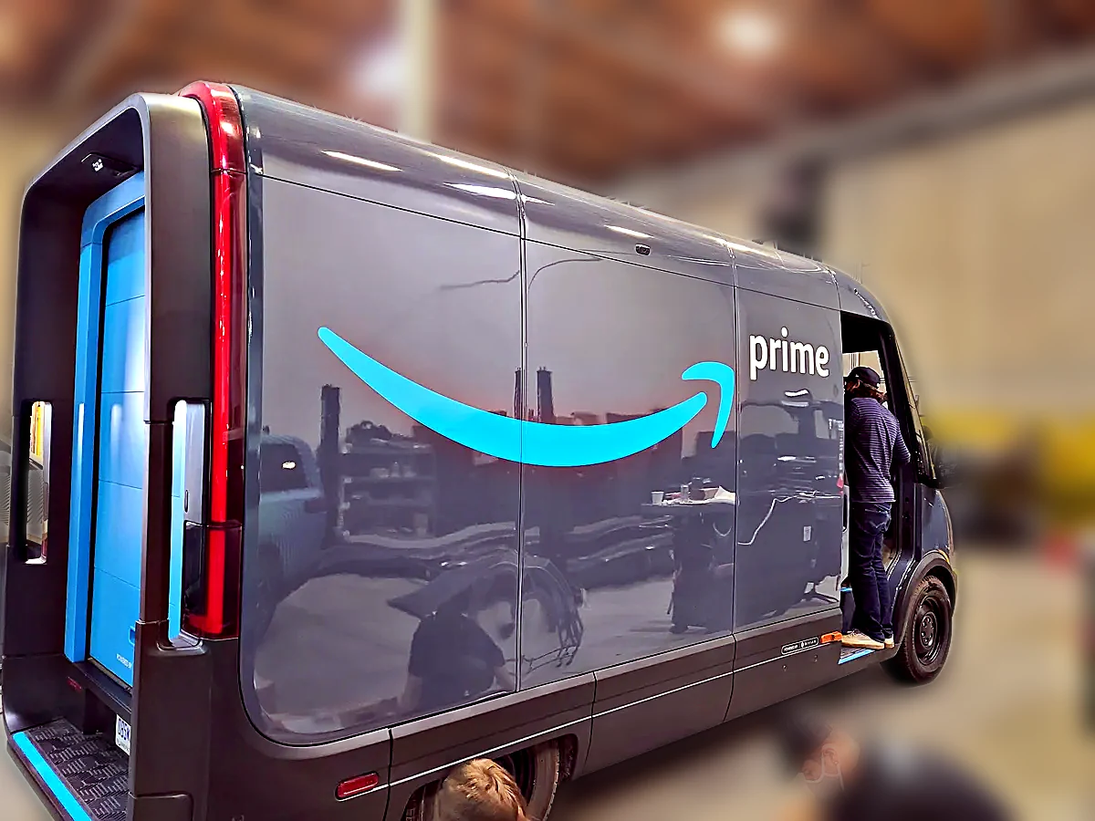 Amazon Prime · EV Delivery Van. Chicago Fleet Wraps