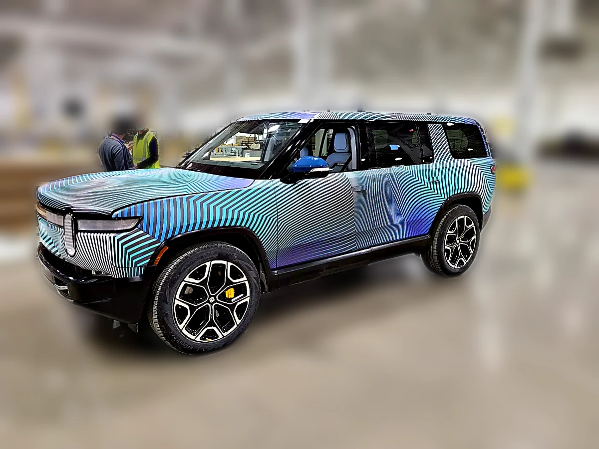 Multi Color Suv Rivian wrap by Chicago Fleet Wraps